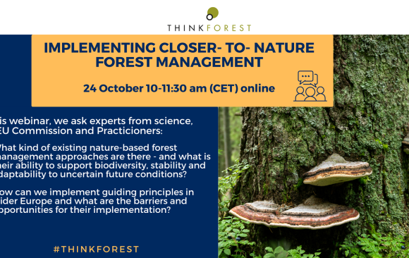 Implementing Closer-to-Nature Forest Management -ThinkForest Webinar Announcement