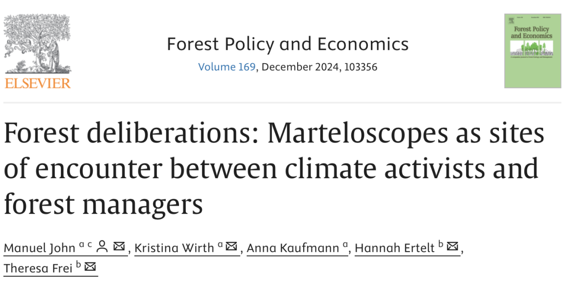 Can Marteloscopes be sites of encounter between climate activists and forest managers?