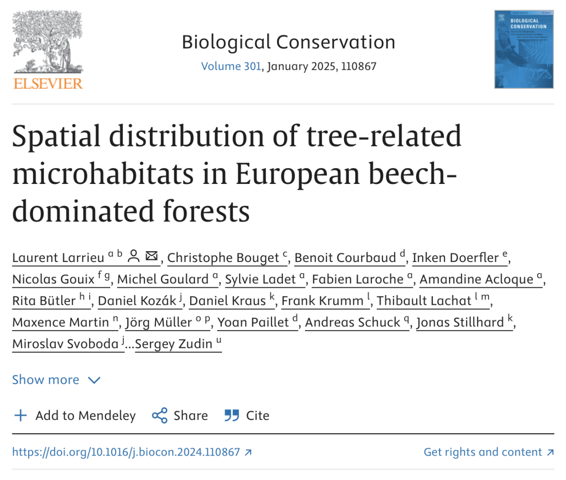 New research on tree-related microhabitats in Europe