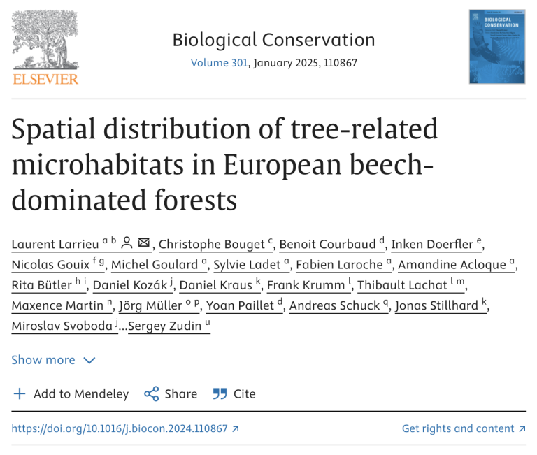 New research on tree-related microhabitats in Europe