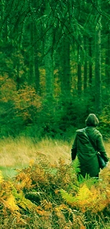 Man in a forest